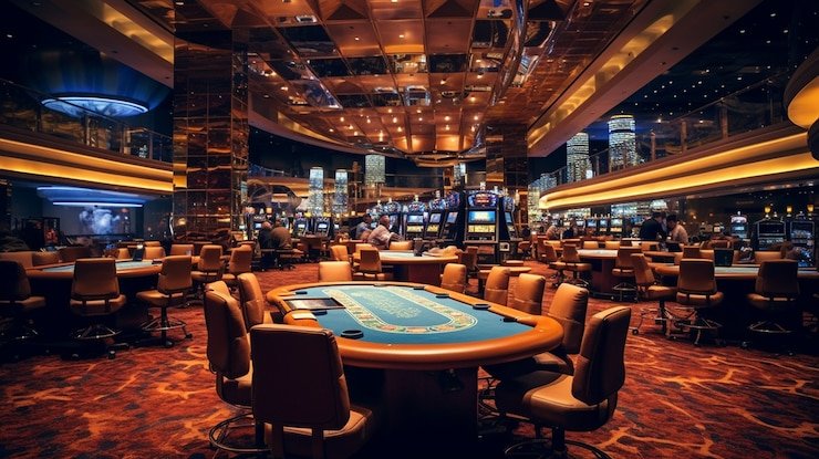 Live casino table interface with betting options
