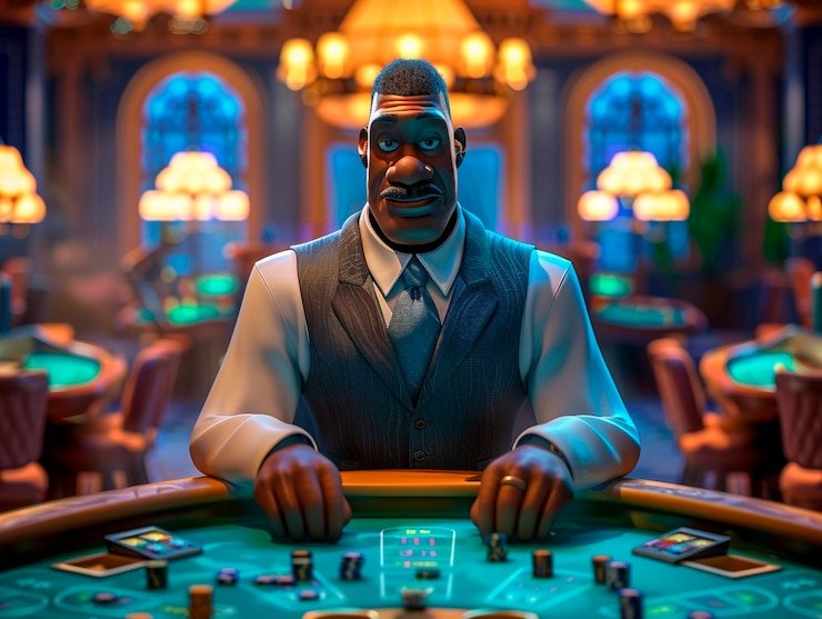 Live dealer at Money Train table on juraganolx.net